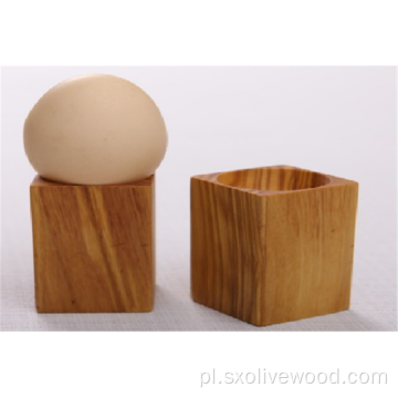 Zestaw 2 kubków do jajek / uchwytów z drewna oliwnego